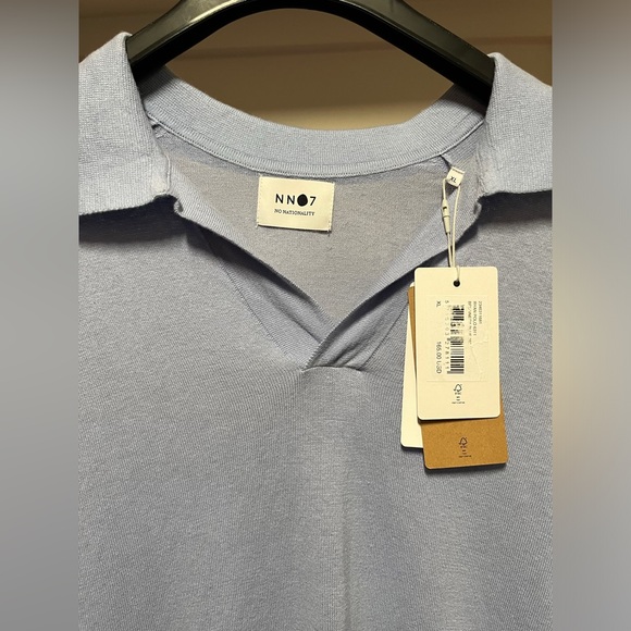 No Nationality Collar Polo Blue Size XL new with tags - Picture 3 of 10